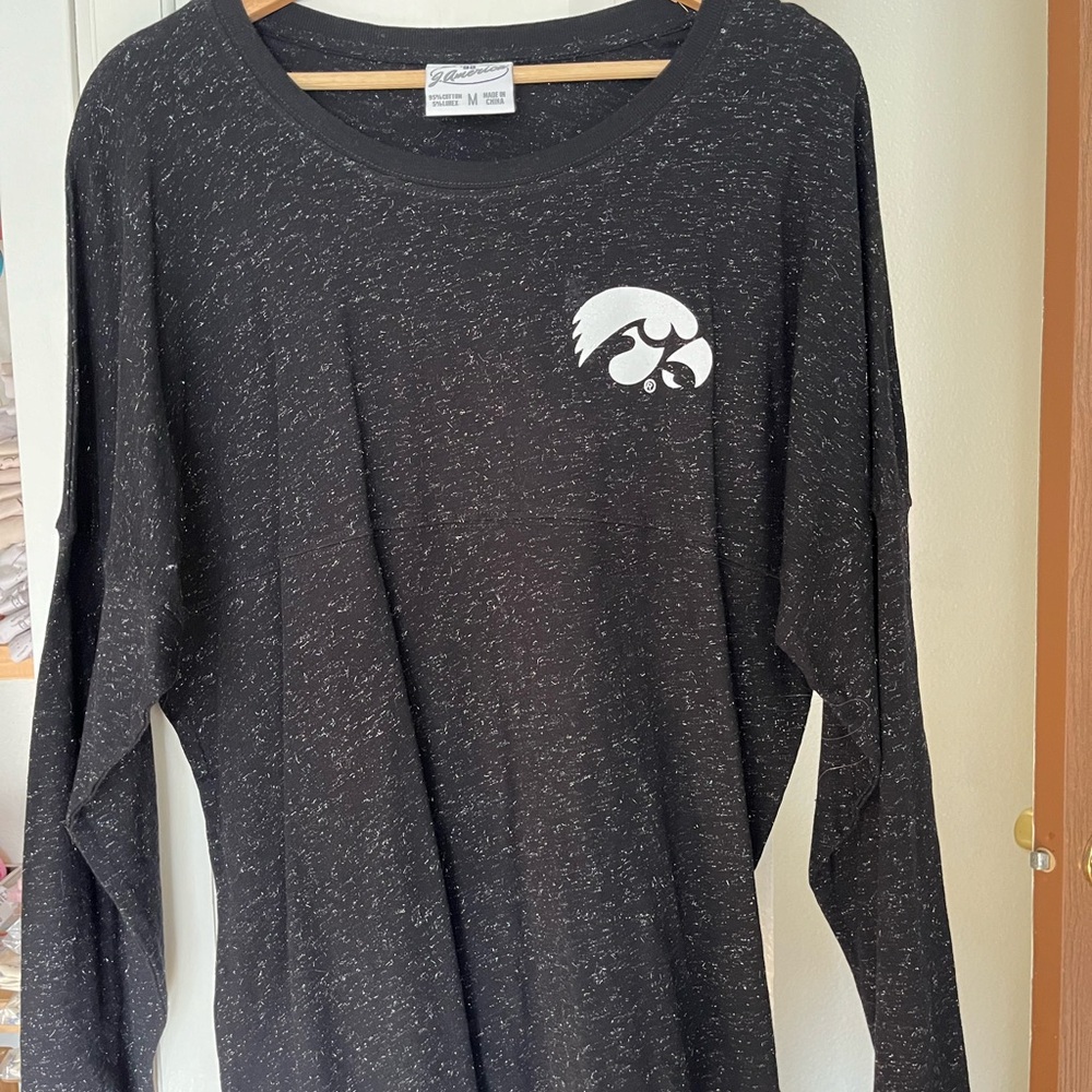 Gameday Couture Black Speckled Iowa Hawkeyes Top